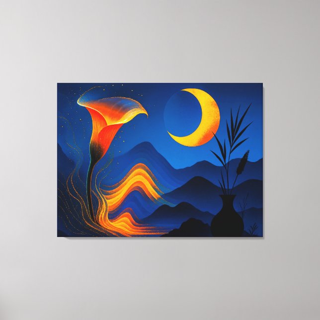 Mondblüte der Wandlung - Stille Kunst Canvastryck (Framsida)