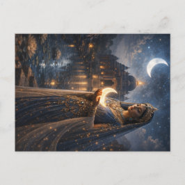 Mondgöttin mit leuchtender Sichel Vykort