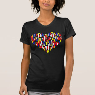 MONDRAIN-HJÄRTA T SHIRT