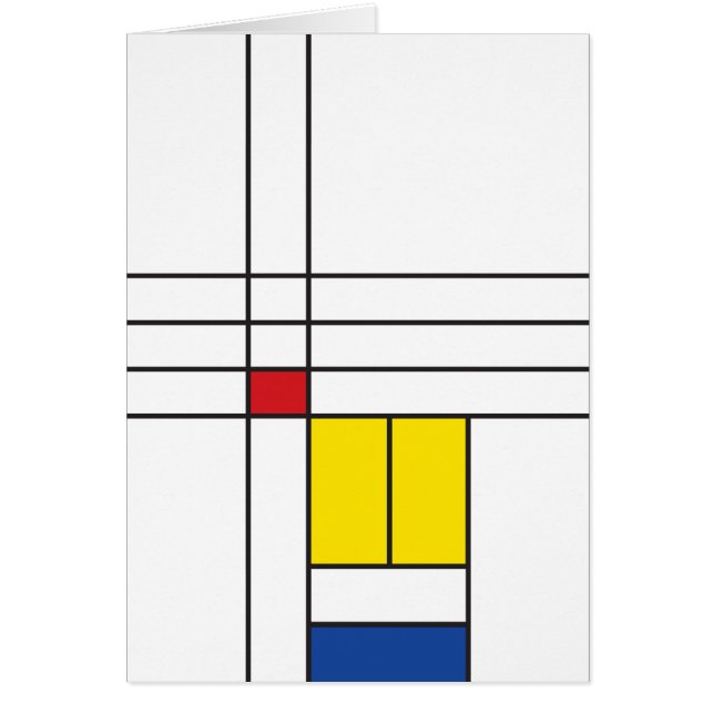 Mondran II Minimalistisk de Stijl Modern konsthant Hälsningskort (Framsidan)