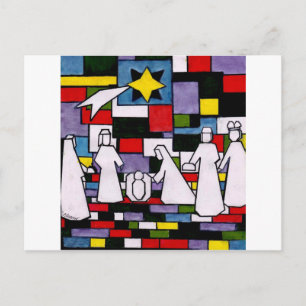 Mondran Nativitet - De Stijl - Neoplasticism Vykort