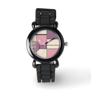 Mondran och pastell armbandsur