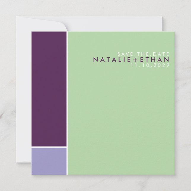 Mondran Retro-Modets teckningsfärg Spara datum Spara Datumet (Framsida)