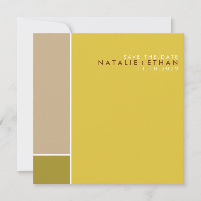 Mondran Retro-Modets teckningsfärg Spara datum Spara Datumet (Framsida)