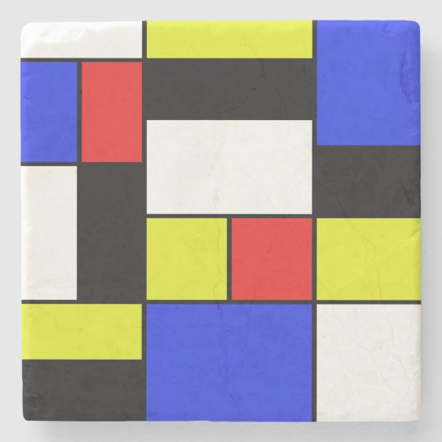 Mondriaan #20 underlägg sten (Framsidan)