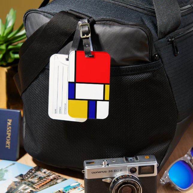 Mondrian 2 bagagebricka (Framsida & Baksida)