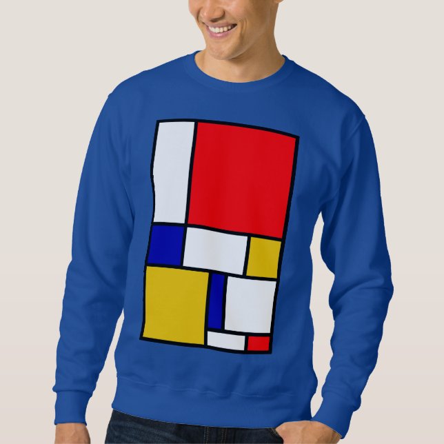 Mondrian 2 lång ärmad tröja (Framsida)