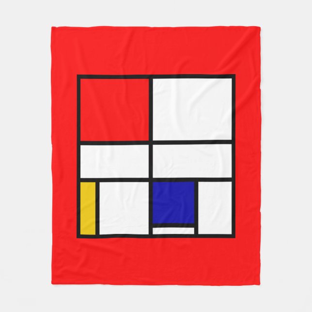 Mondrian 3 fleecefilt (Framsidan)