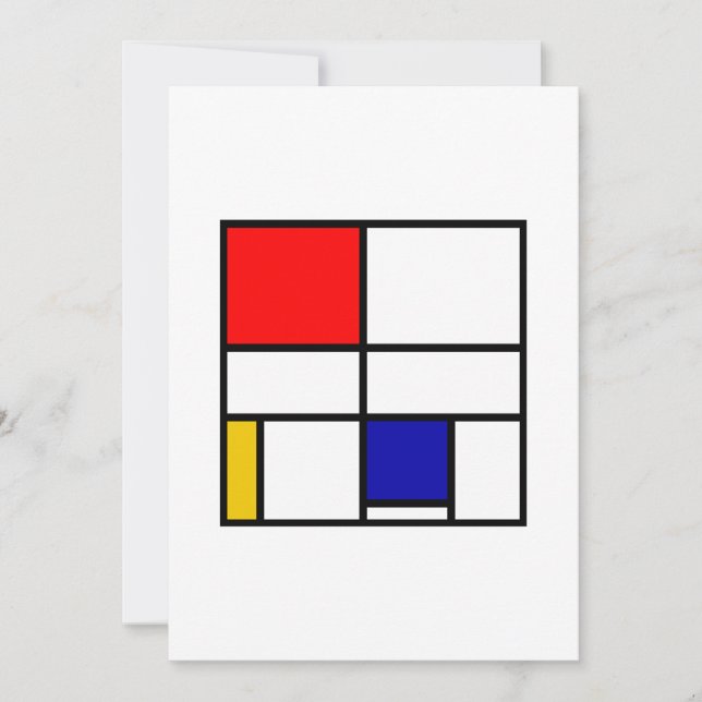 Mondrian 3 inbjudningar (Framsida)