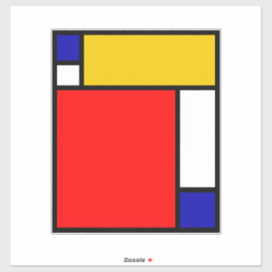 Mondrian 4 klistermärken