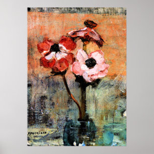 Mondrian - Anemoner i en vas Poster