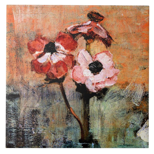 Mondrian - Anemones i Vas Kakelplatta (Framsidan)