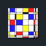 Mondrian art stil canvastryck<br><div class="desc">Mondrian art stil.Piet Mondrian var en nederländsk målare i Mondrians stil som bestod av geometriska former och primärt färg. När allt kommer omkring kan varje form skapas från de grundläggande geometriska formerna,  och varje färg kan skapas från primärformerna - rött,  gult och blått.</div>