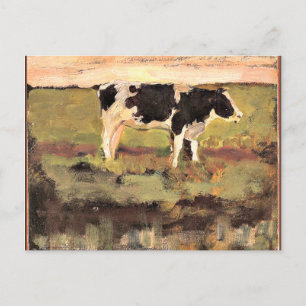 Mondrian - Black and White Heifer, 1904-grafik Vykort