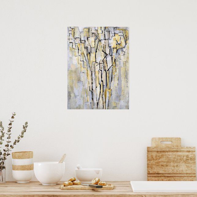 Mondrian - Boom A, abstrakt teckning Poster (Kök)