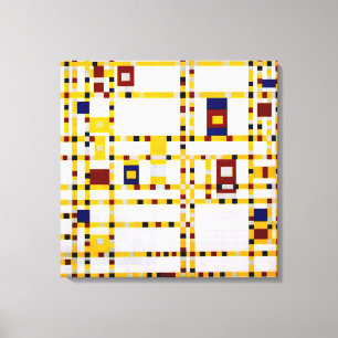 Mondrian - Broadway Boogie Woogie Canvastryck