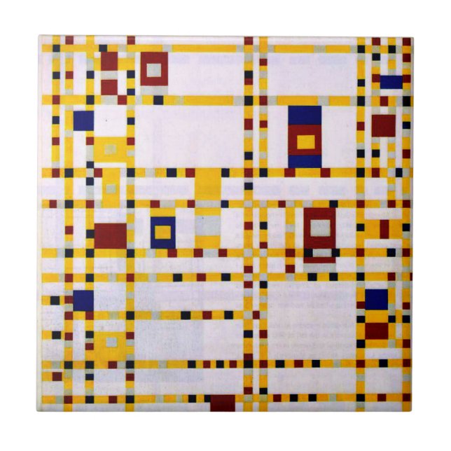 Mondrian - Broadway Boogie Woogie Kakelplatta (Framsidan)