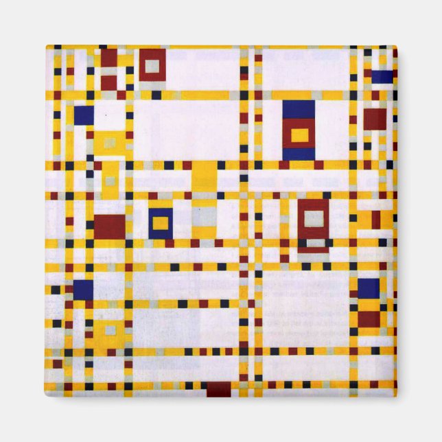 Mondrian - Broadway Boogie Woogie Magnet (Framsidan)