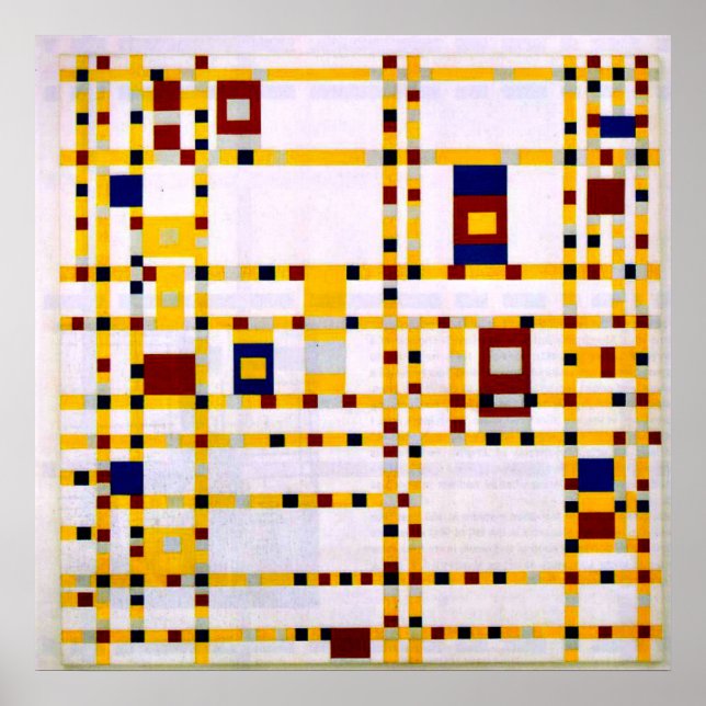 Mondrian - Broadway Boogie Woogie Poster (Framsidan)