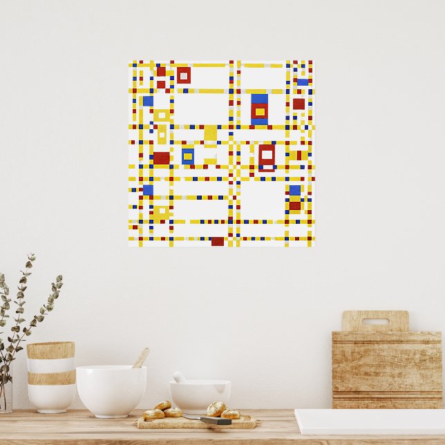 Mondrian - Broadway Boogie Woogie Poster (Kök)