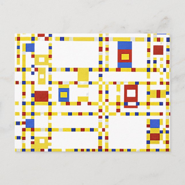 Mondrian - Broadway Boogie Woogie Vykort (Framsida)