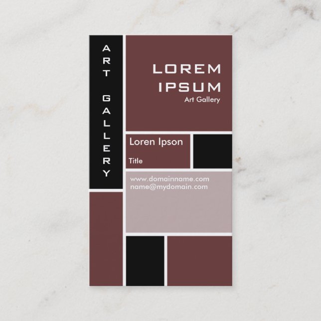 Mondrian - Brown Visitkort (Framsida)