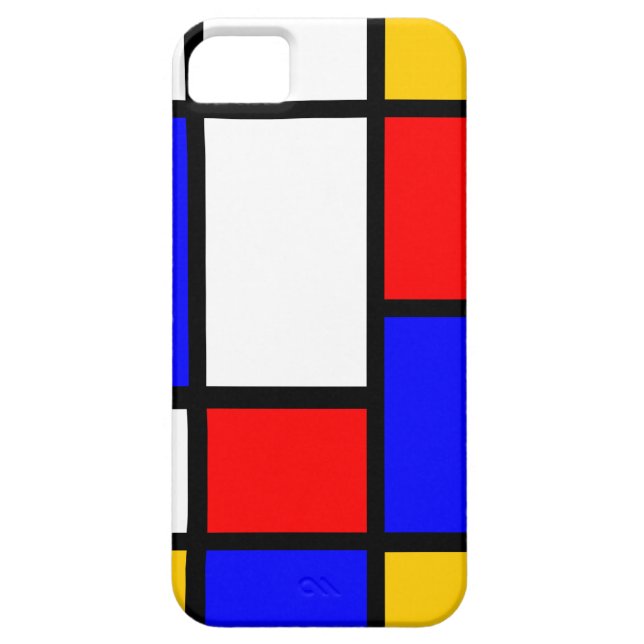 Mondrian classique Case-Mate iPhone skal (Baksidan)