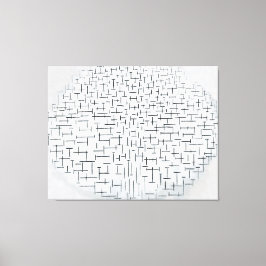 MONDRIAN COMP. 10 in B & W - Pier and Ocean 1915 Canvastryck