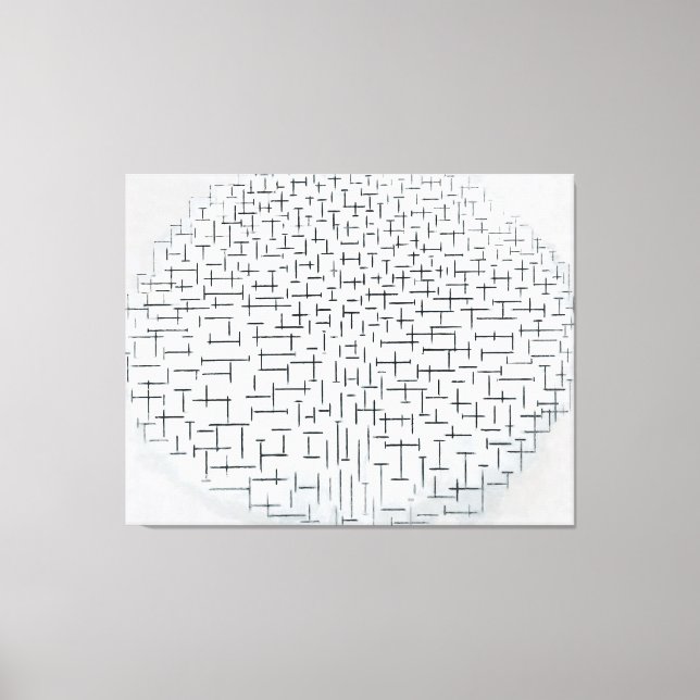 MONDRIAN COMP. 10 in B & W - Pier and Ocean 1915 Canvastryck (Framsida)