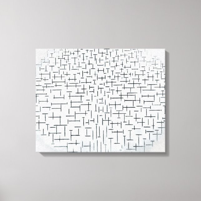 MONDRIAN COMP. 10 in B & W - Pier and Ocean 1915 Canvastryck (Framsida)