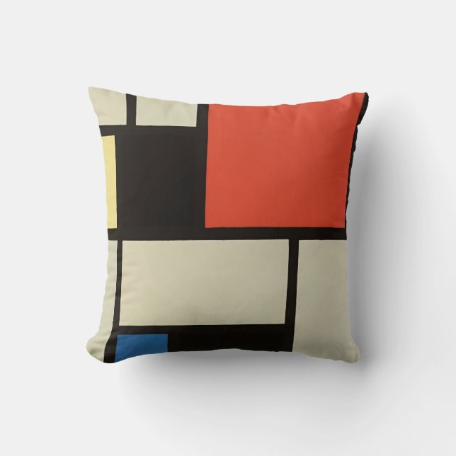 Mondrian Composition Modern Abstrakt Painting Art Kudde (Framsida)
