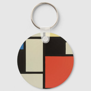 Mondrian Composition Modern Abstrakt Painting Art Nyckelring