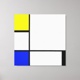 MONDRIAN COMPOSITION WITH GULT, BLUE, BLACK 1929 CANVASTRYCK