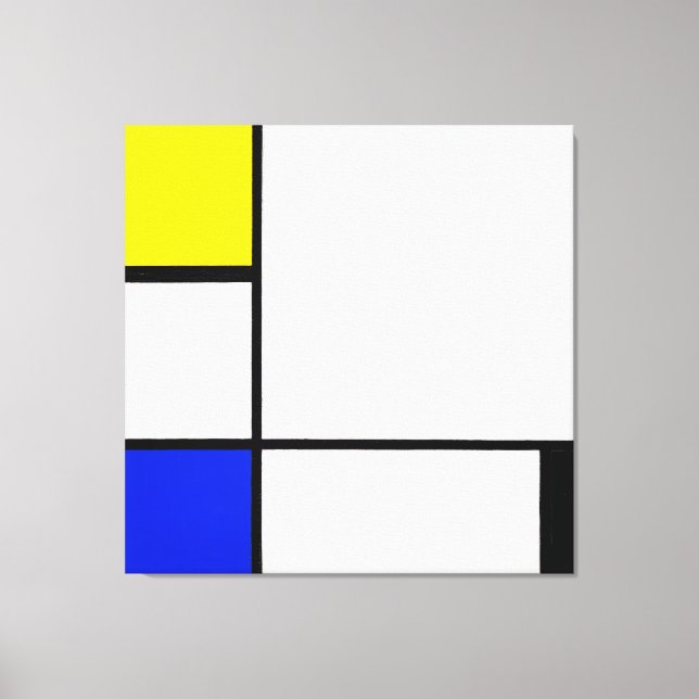 MONDRIAN COMPOSITION WITH GULT, BLUE, BLACK 1929 CANVASTRYCK (Framsida)