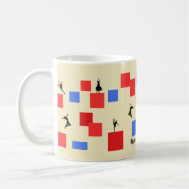 Mondrian Dancing Cubes Kaffemugg