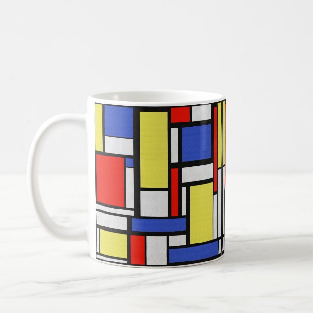 Mondrian De Stijl Kaffemugg (Vänster)