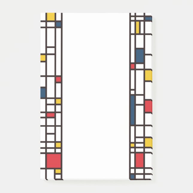 Mondrian De Stijl Post-it Block (Framsida)