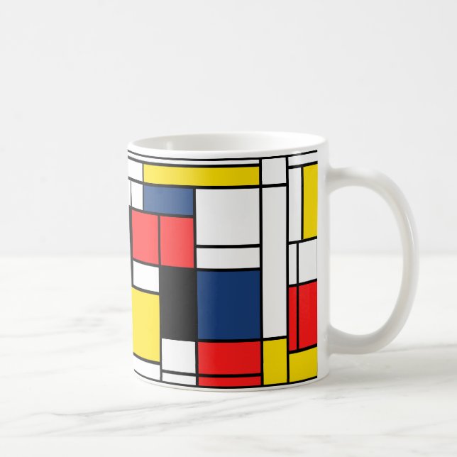 Mondrian dricker här! kaffemugg (Höger)