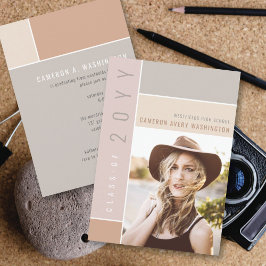 Mondrian Färg Blocks Mod Photo Studentfest I Inbjudningar