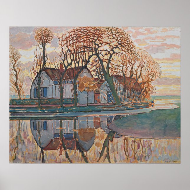 Mondrian Farm Duivendrecht Painting Poster (Framsidan)