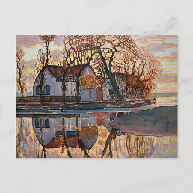 Mondrian - Farm nära Duivendrecht Vykort (Framsida)