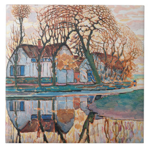Mondrian - Gård nära Duivendrecht, Kakelplatta