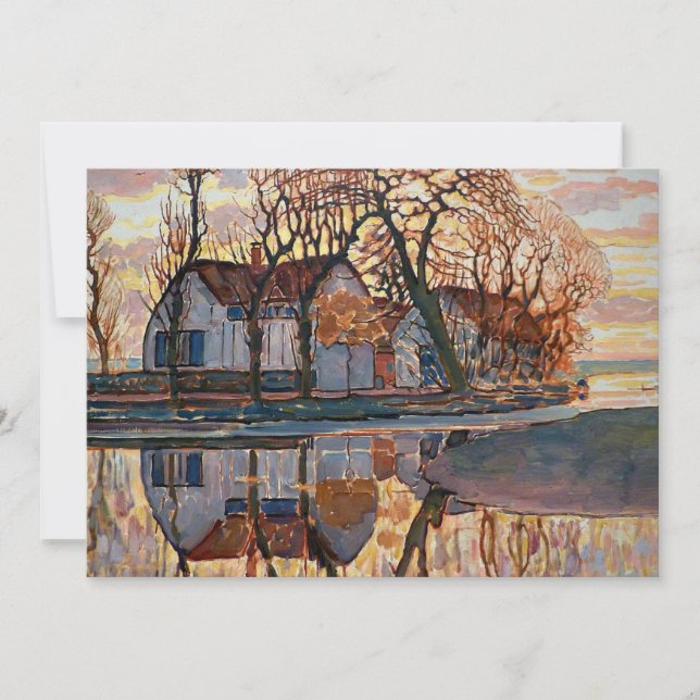 Mondrian - Gård nära Duivendrecht Kort (Framsida)