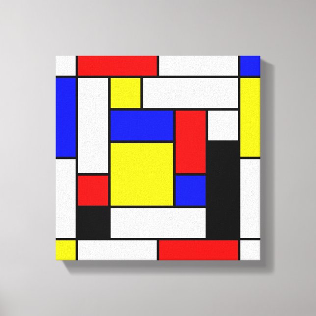 Mondrian Geometric Art 2 Canvastryck (Framsida)