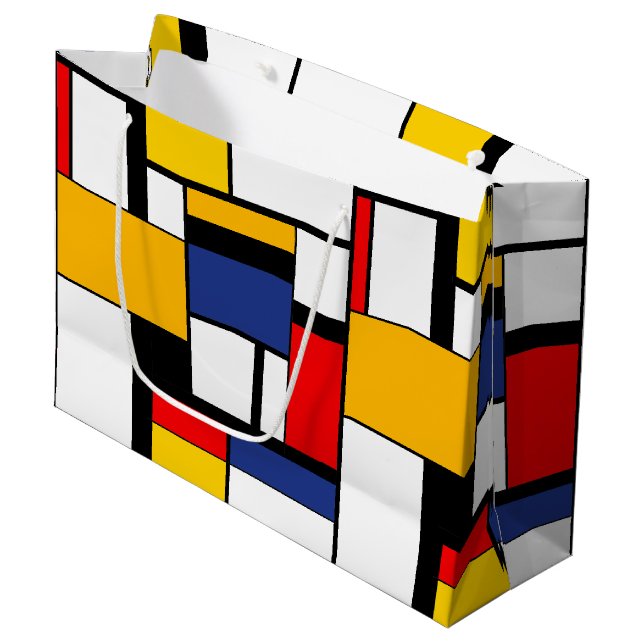 Mondrian Geometrisk Minimalistisk Komposition Mode (Framsidan Vinklad)