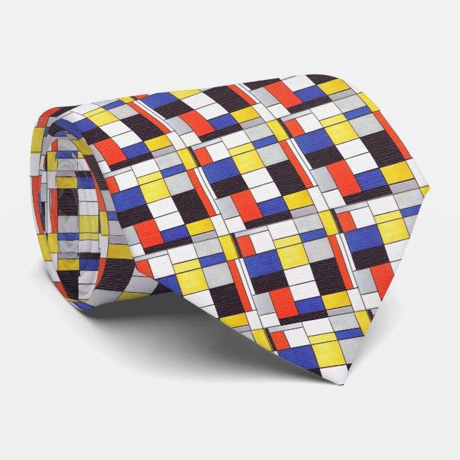 Mondrian Grid – Abstrakt konstblock Slips (Rullad)