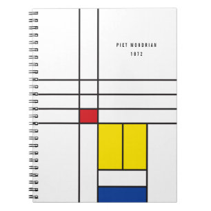 Mondrian II Minimalist De Stijl Modern Art Design Anteckningsbok