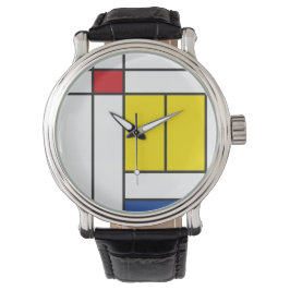 Mondrian II Minimalist De Stijl Modern Art Design Armbandsur