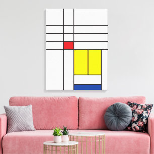 Mondrian II Minimalist De Stijl Modern Art Design Canvastryck