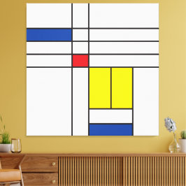 Mondrian II Minimalist De Stijl Modern Art Design Canvastryck